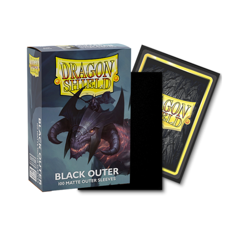 Dragon Shield - 100 Standard Size Card Outer Sleeves - Black Matte