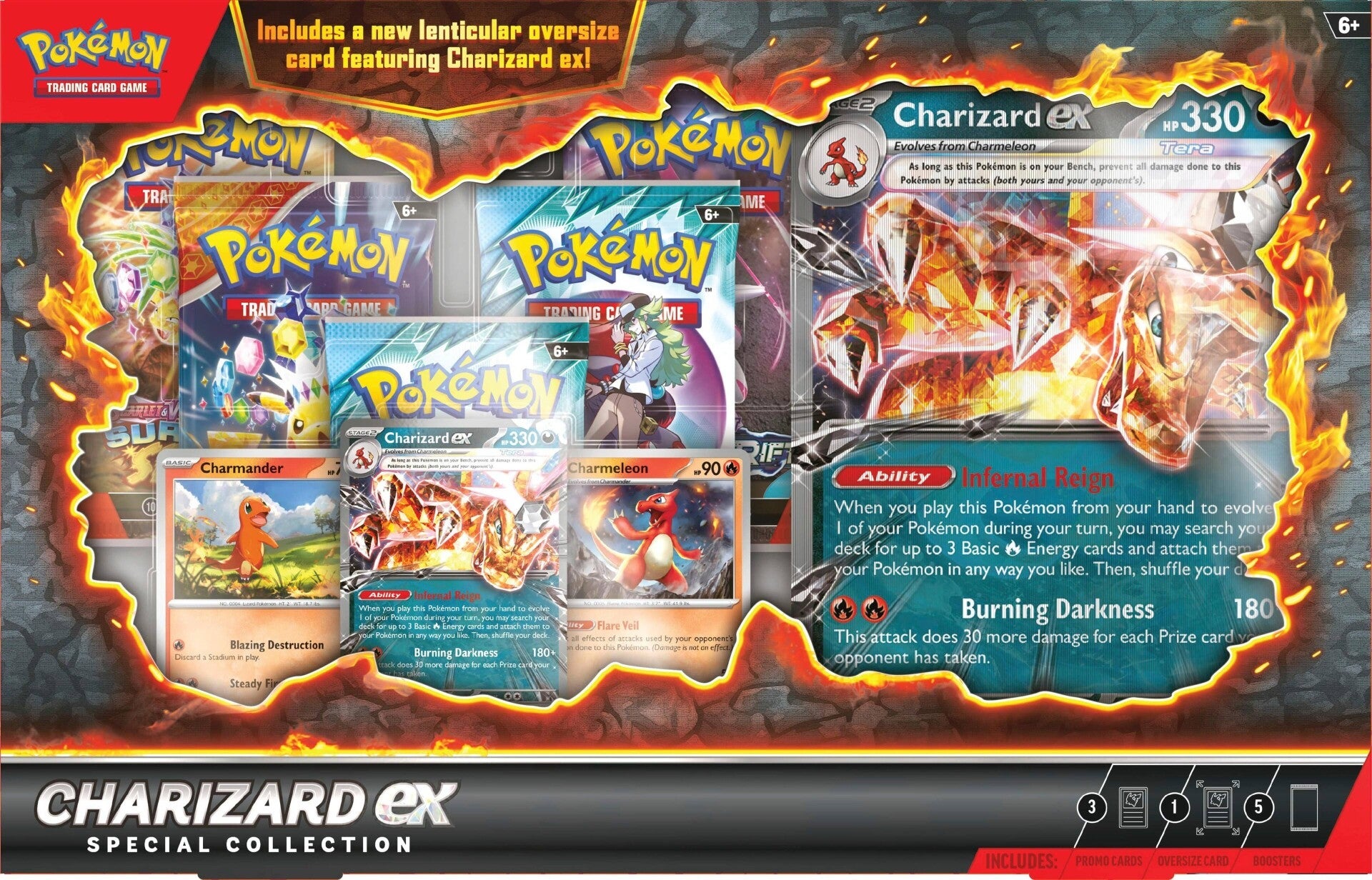 Pokemon Charizard EX Special Collection - 3D XXL Karte (Englisch)