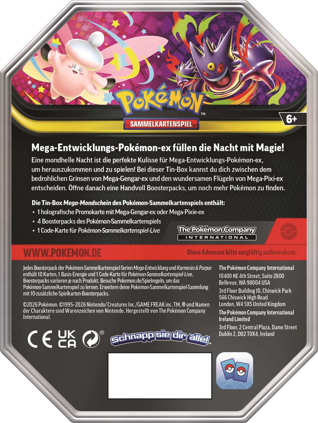 Pokemon Tin-Box Mega-Mondschein: Mega-Pixi-ex (DE)