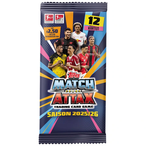 TOPPS Match Attax 2025/26 – Bundesliga Trading Card Game Einzelbooster