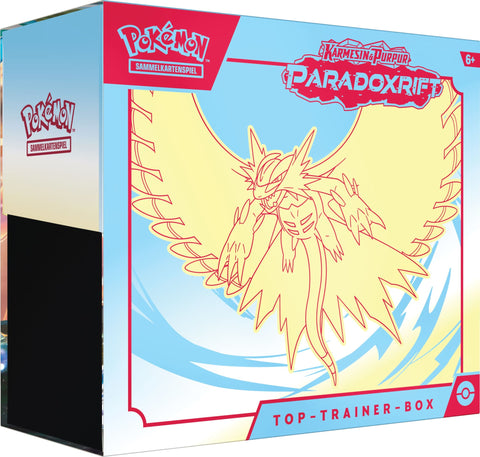 Pokemon Karmesin & Purpur KP04 Paradoxrift Top Trainer Box Donnersichel (deutsch)