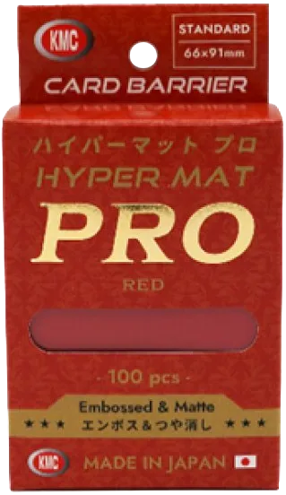 KMC Hyper Mat Pro Sleeves Rot – 100 Kartenhüllen (Standard Size, matt)