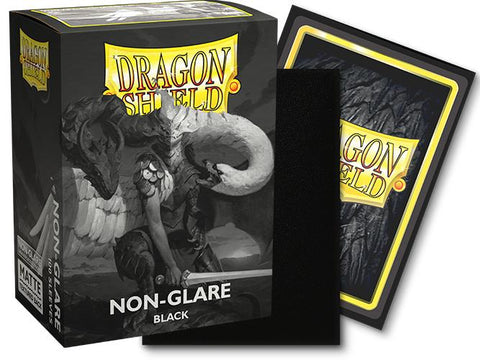 Dragon Shield - 100 Standard Size Card Sleeves - Black Non-Glare
