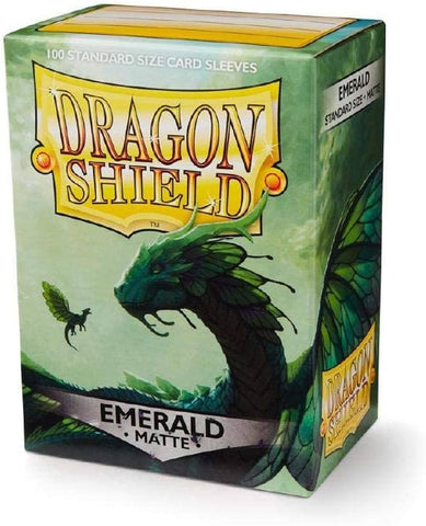 Dragon Shield - 100 Standard Size Card Sleeves - Emerald Matte