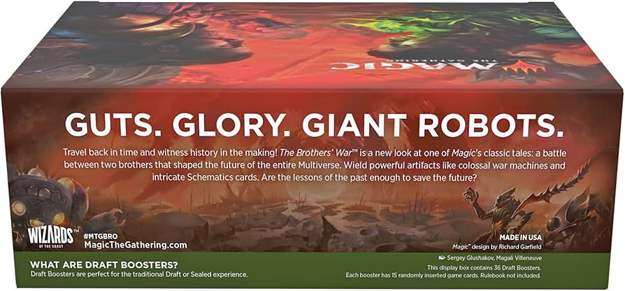 Magic The Gathering – The Brothers’ War – Draft Booster Display (Englisch) – Differenzbesteuert gemäß § 25a UStG