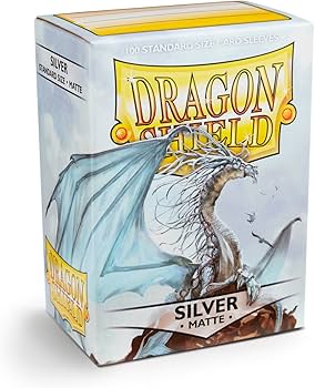 Dragon Shield - 100 Standard Size Card Sleeves - Silver Matte