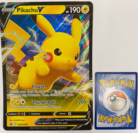 Pokemon Blackstar Promo Pikachu V XXL SWSH061 englisch