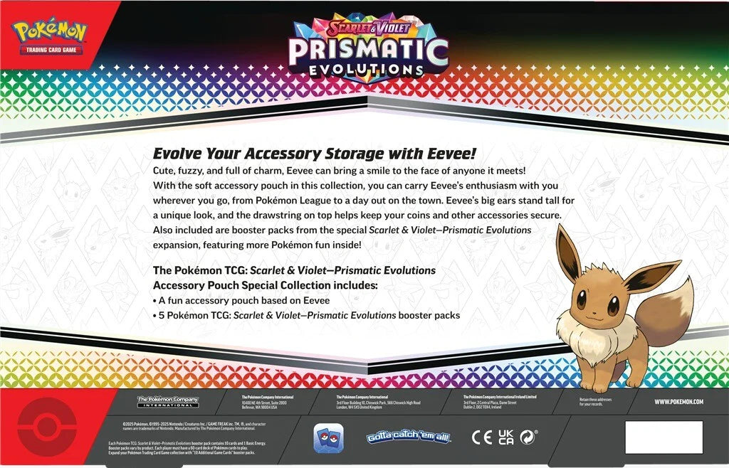 Pokemon Scarlet & Violet – SV8.5 Prismatic Evolutions Accessory Pouch Collection (Englisch)