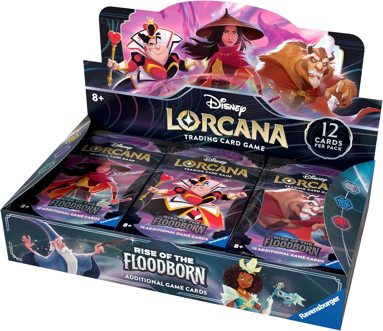 Disney Lorcana – Rise of the Floodborn Display (24 Booster Packs, englisch)