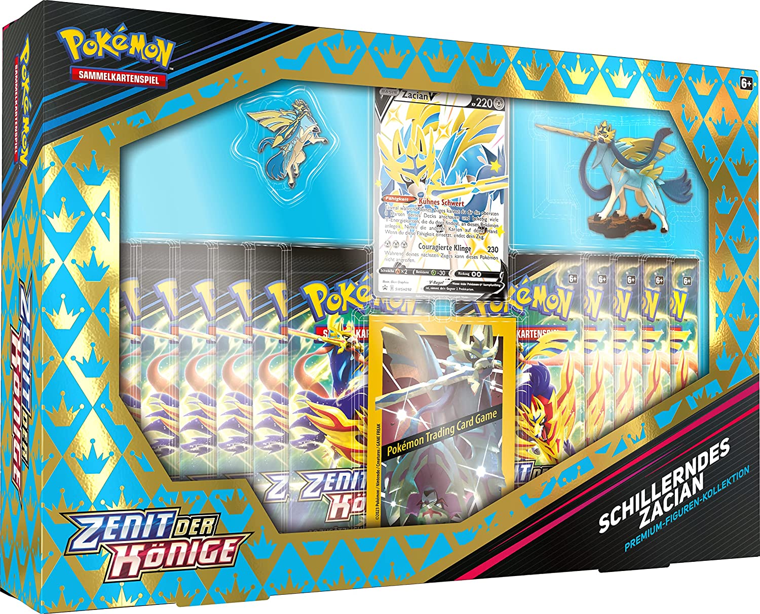 Pokemon Zenit der Könige Schillerndes Zacian Premium-Figuren-Kollektion (deutsch)