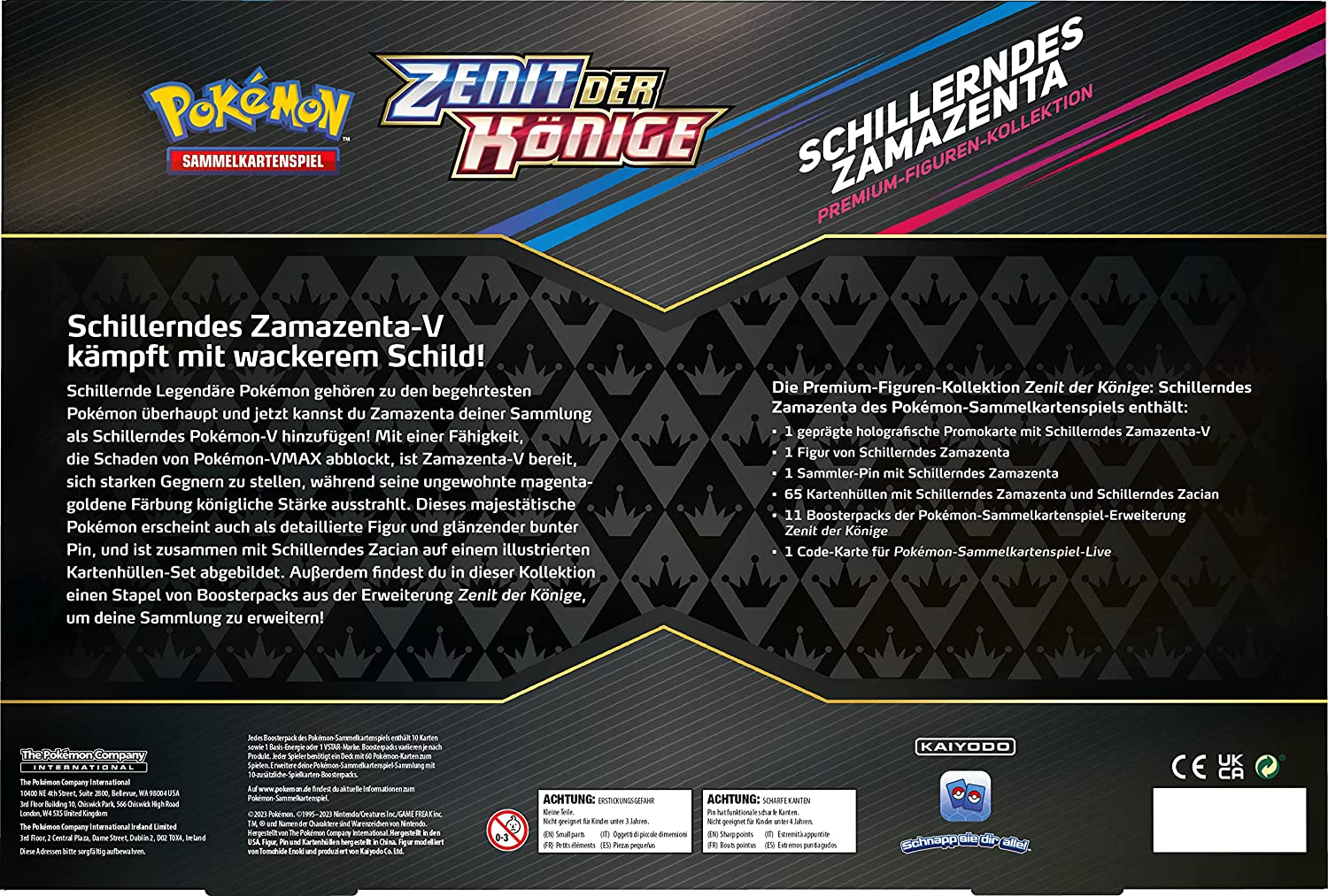 Pokemon Zenit der Könige Schillerndes Zamazenta Premium-Figuren-Kollektion (deutsch)