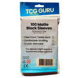 TCG Guru – 100 Matte Black Sleeves – Standard Size