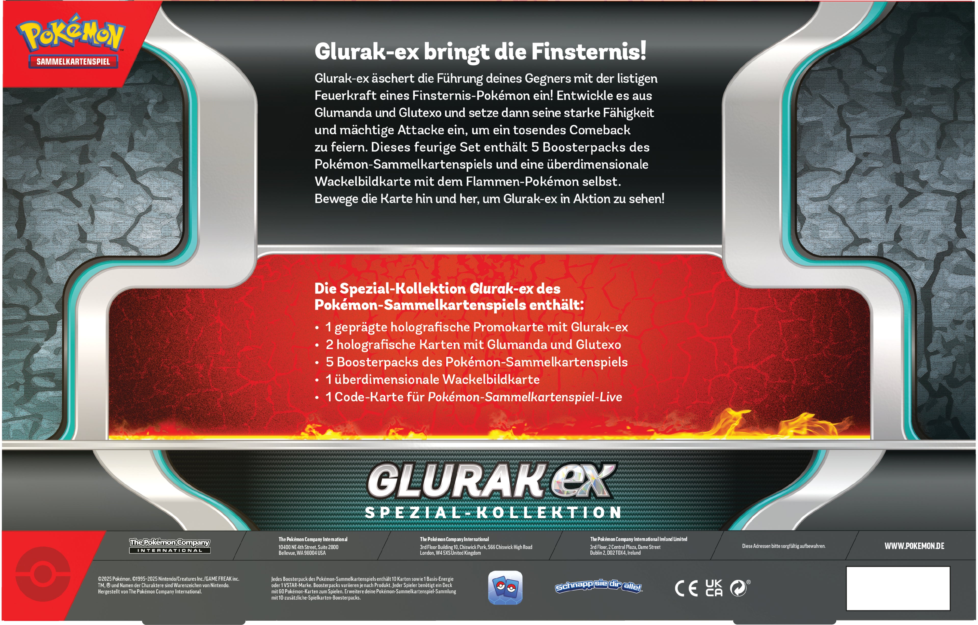 Pokemon Glurak EX Spezial Kollektion 3D XXL Karte (deutsch)