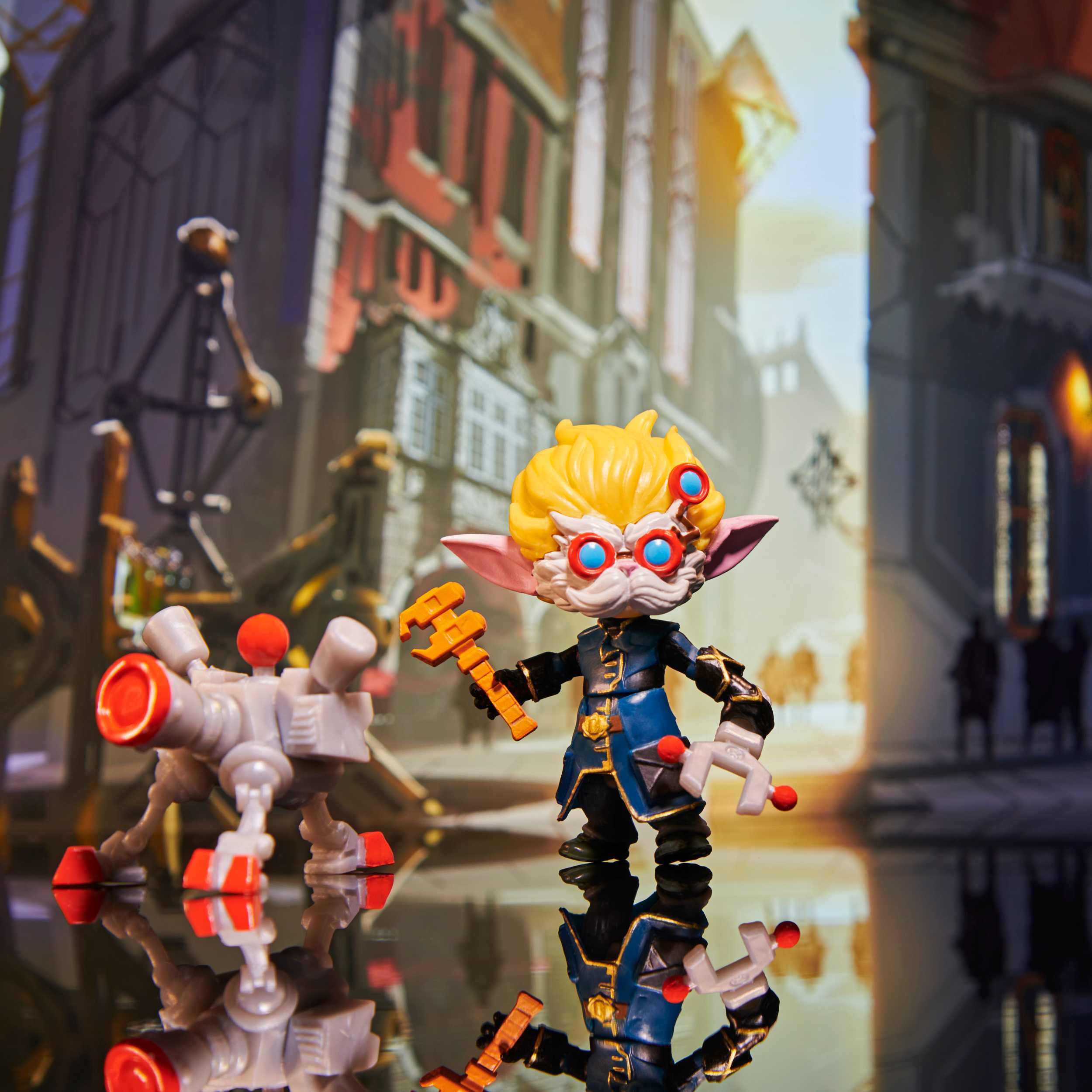 League of Legends, Dual Cities Pack / Exclusive Jinx, Heimerdinger, Vi, Caitlyn und Ekko, 10,2 cm Sammelfiguren