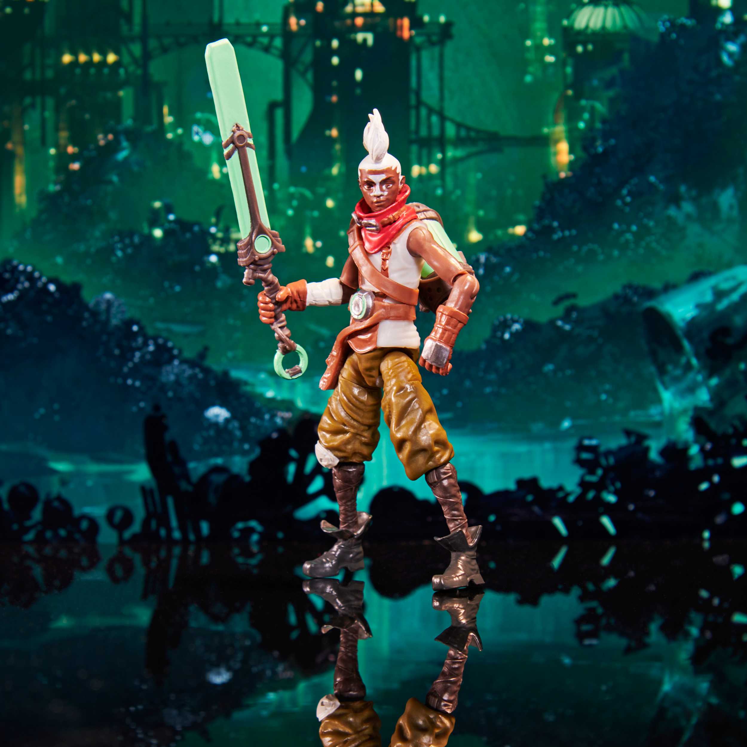 League of Legends, Dual Cities Pack / Exclusive Jinx, Heimerdinger, Vi, Caitlyn und Ekko, 10,2 cm Sammelfiguren