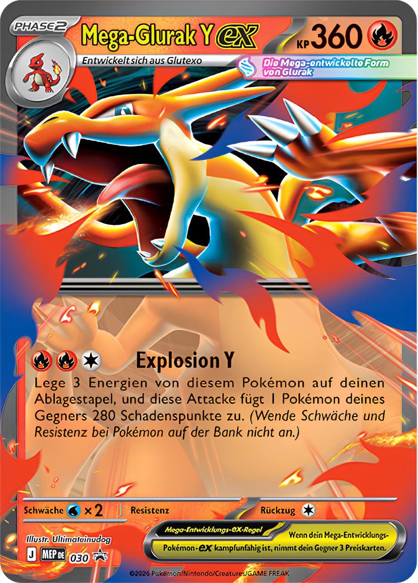 Pokemon Tin 127 Mega Charizard Y ex (Englisch)