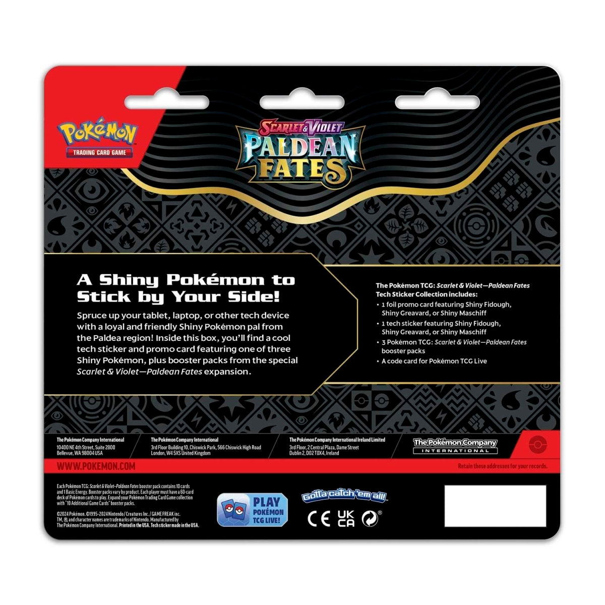 Pokemon – Scarlet & Violet: Paldean Fates Tech-Sticker Collection (Englisch)