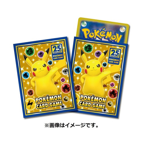 Pokemon Center Original Card Game Sleeve Pikachu 25th Anniversary Collection 64 Sleeves
