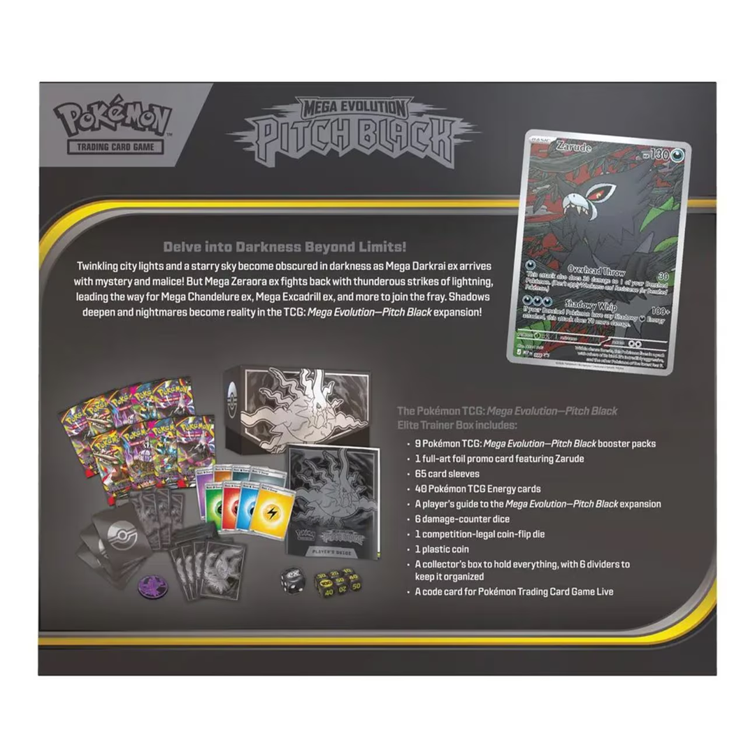 Pokémon Mega Evolution – Pitch Black (ME05) – Elite Trainer Box (englisch) *Vorbestellung