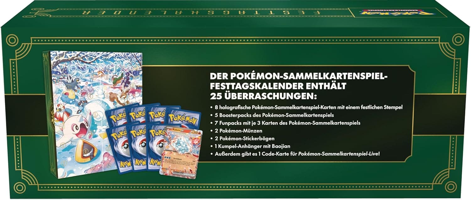 Pokemon Sammelkarten TCG Festtagskalender Adventskalender 2024 (deutsch)