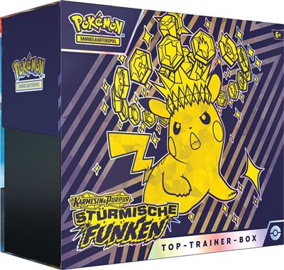 Pokemon - Karmesin & Purpur Stürmische Funken Top Trainer Box (deutsch)