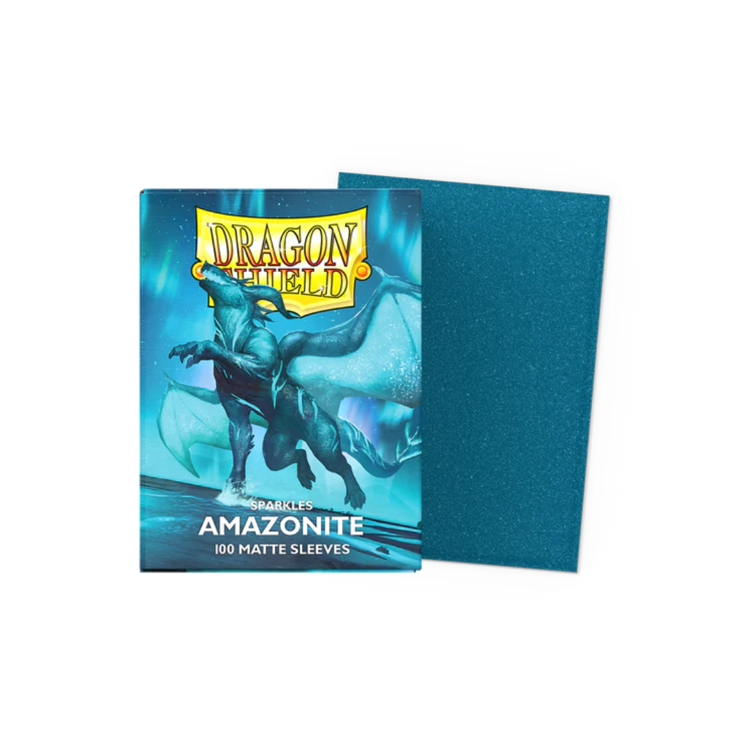 Dragon Shield - 100 Standard Size Card Sparkles Sleeves - Amazonite Matte