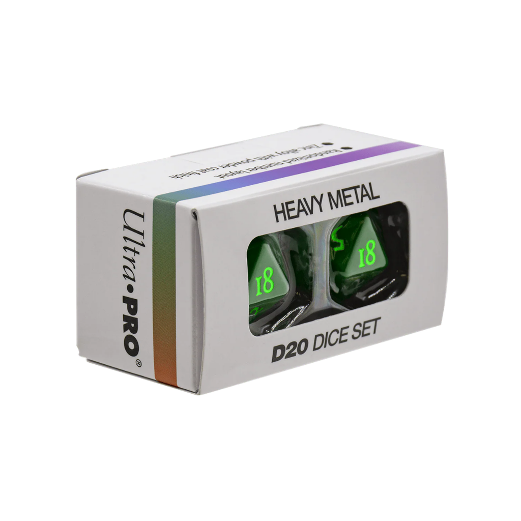 Ultra Pro Heavy Metal D20 Dice Set - Green