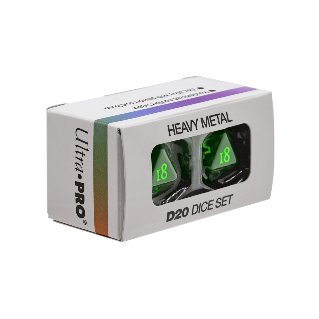 Ultra Pro Heavy Metal D20 Dice Set - Green