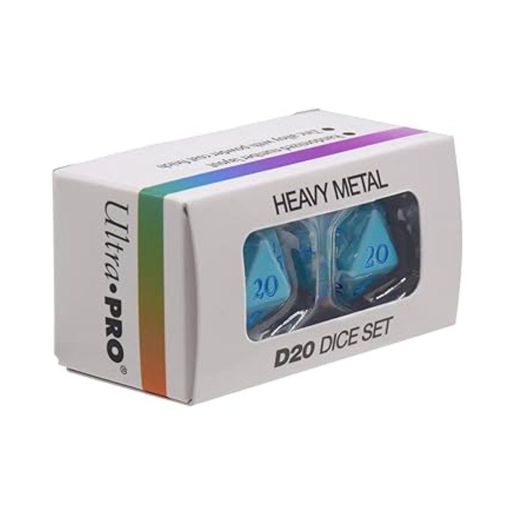 Ultra Pro Heavy Metal D20 Dice Set - Light Blue