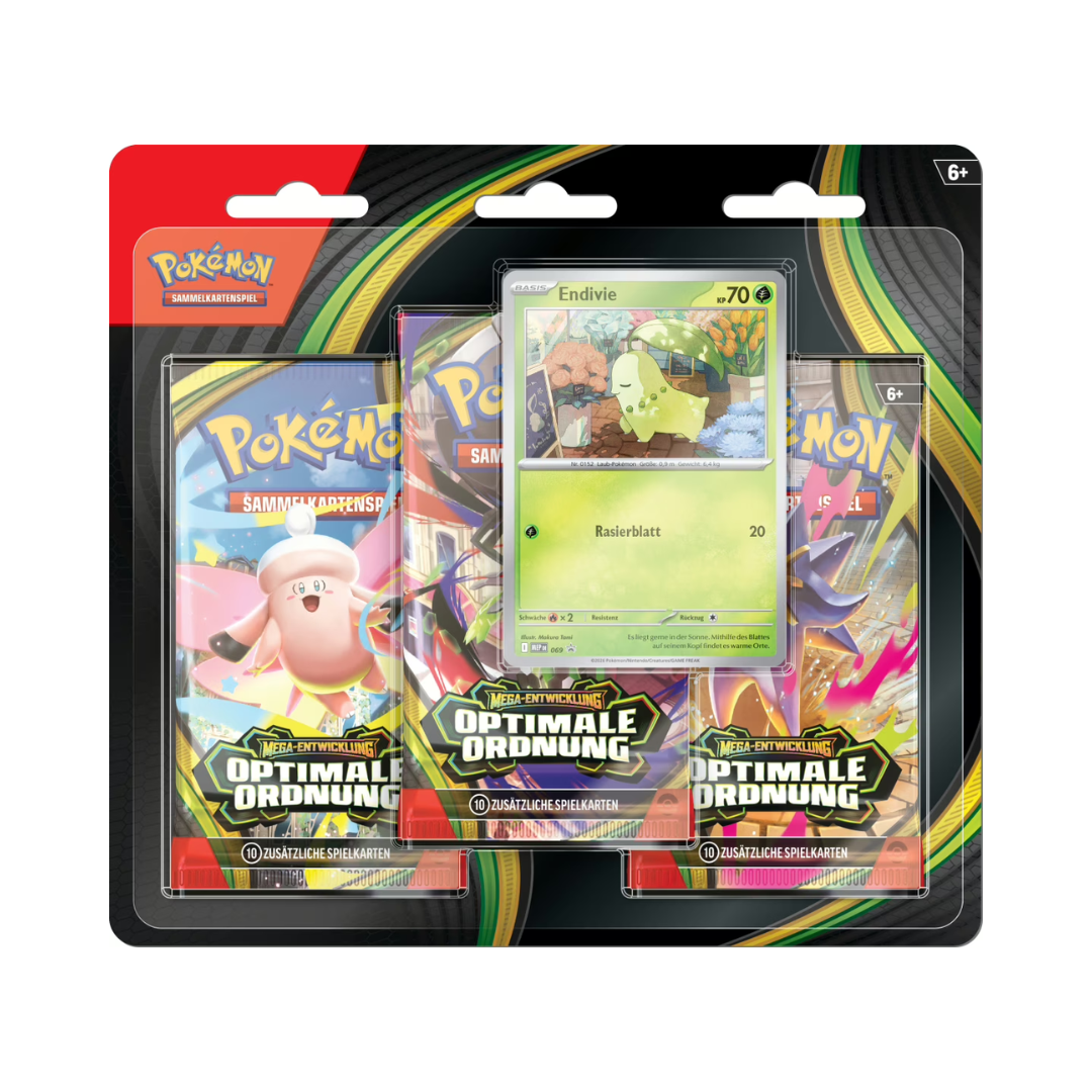 Pokemon ME03 Mega Entwicklung Optimale Ordnung 3-Pack-Blister (deutsch) *Vorbestellung