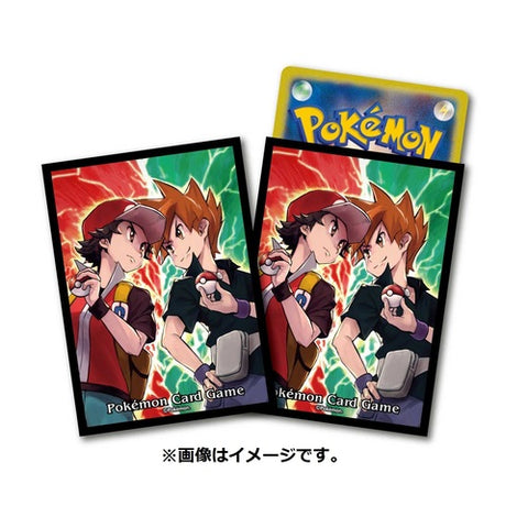 Pokemon Center Original Card Game Sleeve Red And Green 64 Sleeves