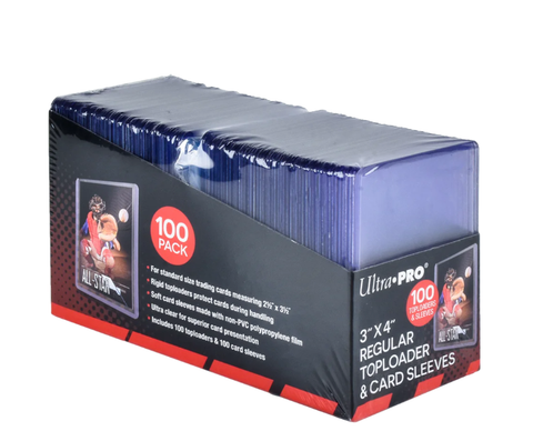 Ultra Pro Regular Toploader 3" x 4" 35PT (100 Schutzhüllen) & 100 Card Sleeves