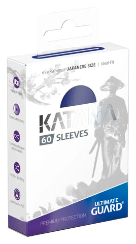 Ultimate Guard Katana Sleeves – 60 Kartenhüllen (Japanese Size) - Blue