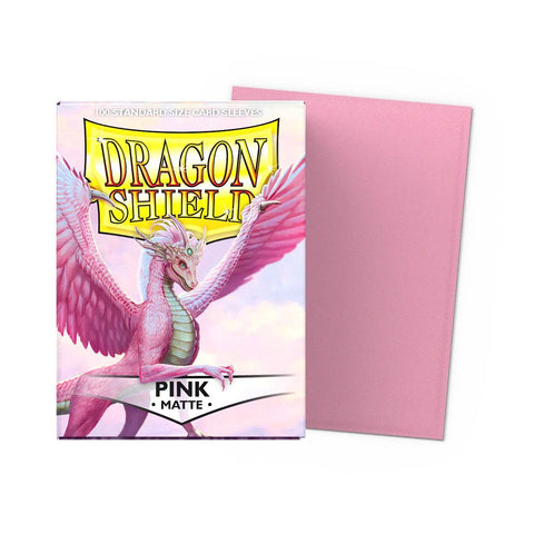 Dragon Shield - 100 Standard Size Card Sleeves - Pink Matte