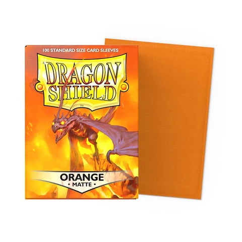 Dragon Shield - 100 Standard Size Card Sleeves - Orange Matte