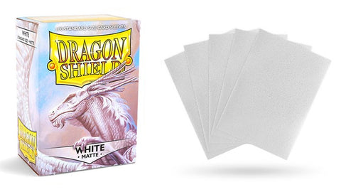 Dragon Shield - 100 Standard Size Card Sleeves - White Matte