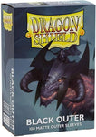 Dragon Shield - 100 Standard Size Card Outer Sleeves - Black Matte