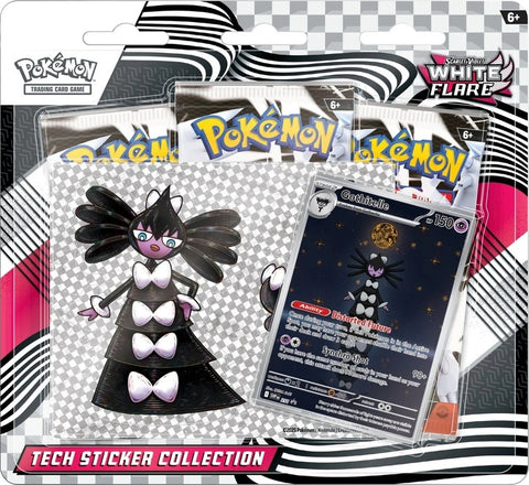 Pokemon TCG Scarlet & Violet 10.5 White Flare Tech Sticker Blister Pack – 3 Packs (englisch)