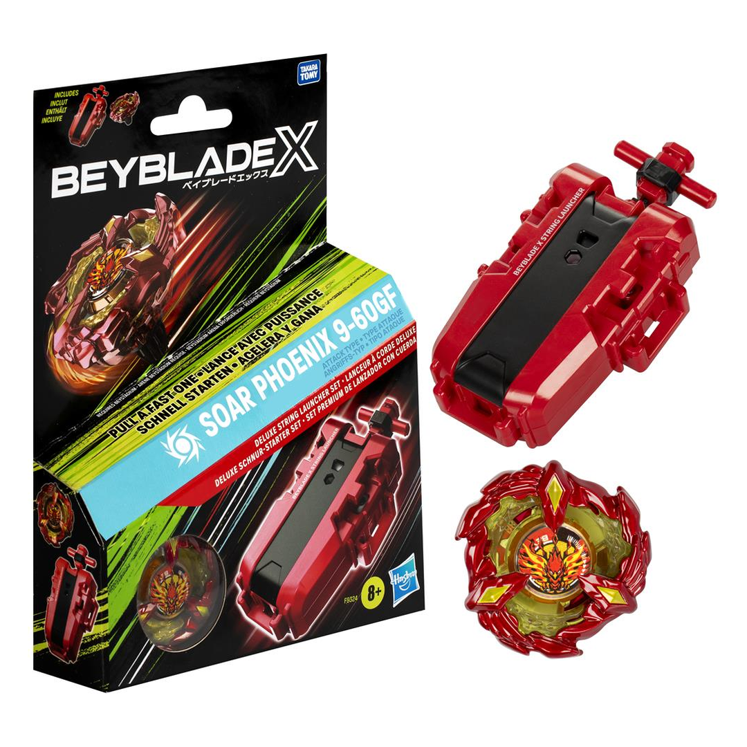 Hasbro Beyblade X Soar Phoenix Deluxe String Launcher Set