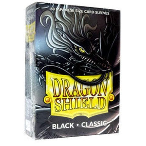 Dragon Shield - 60 Japanese Size Dual Sleeves - Black Classic