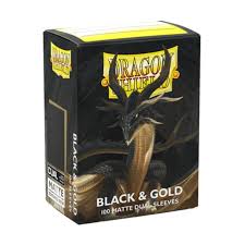 Dragon Shield Matte Dual Black & Gold Standard Size Sleeves (100 Stück)
