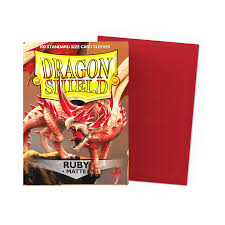Dragon Shield - 100 Standard Size Card Sleeves - Ruby Matte