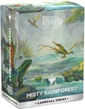 Dragon Shield Matte Dual Art Sleeves – MTG Landfall Series – Misty Rainforest (100 Sleeves, Standardgröße)