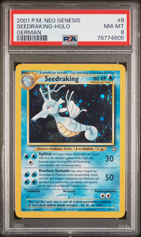 Pokemon Neo Genesis Seedraking Holo 8/111 PSA 8 deutsch