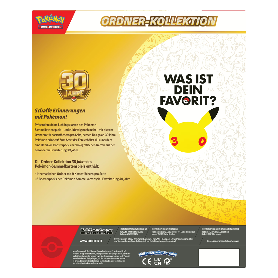 Pokémon 30 Jahre – Ordner-Kollektion (deutsch) *Vorbestellung