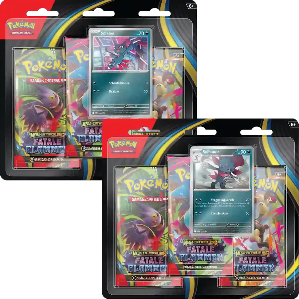 Pokemon ME02 Mega-Entwicklung – Fatale Flammen 3-Pack Blister (Deutsch)