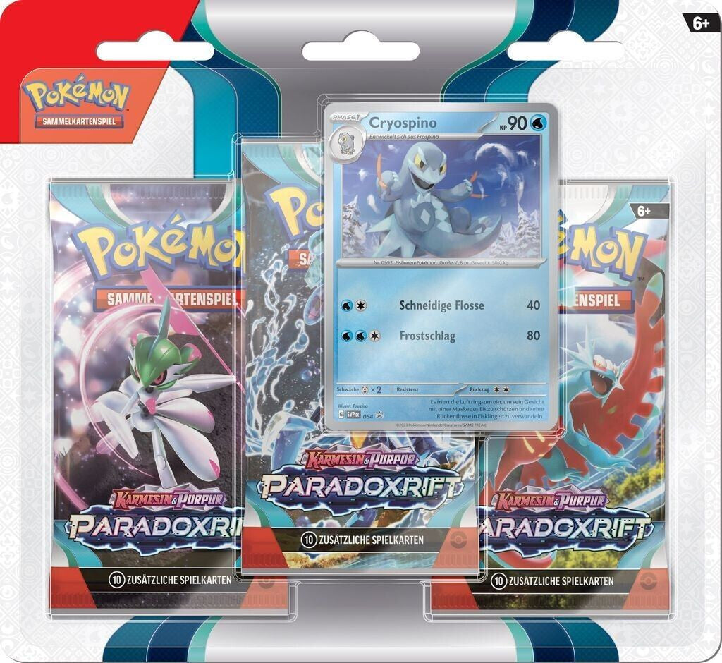 Pokemon Karmesin & Purpur – Paradox Rift 3er Blister (Deutsch)