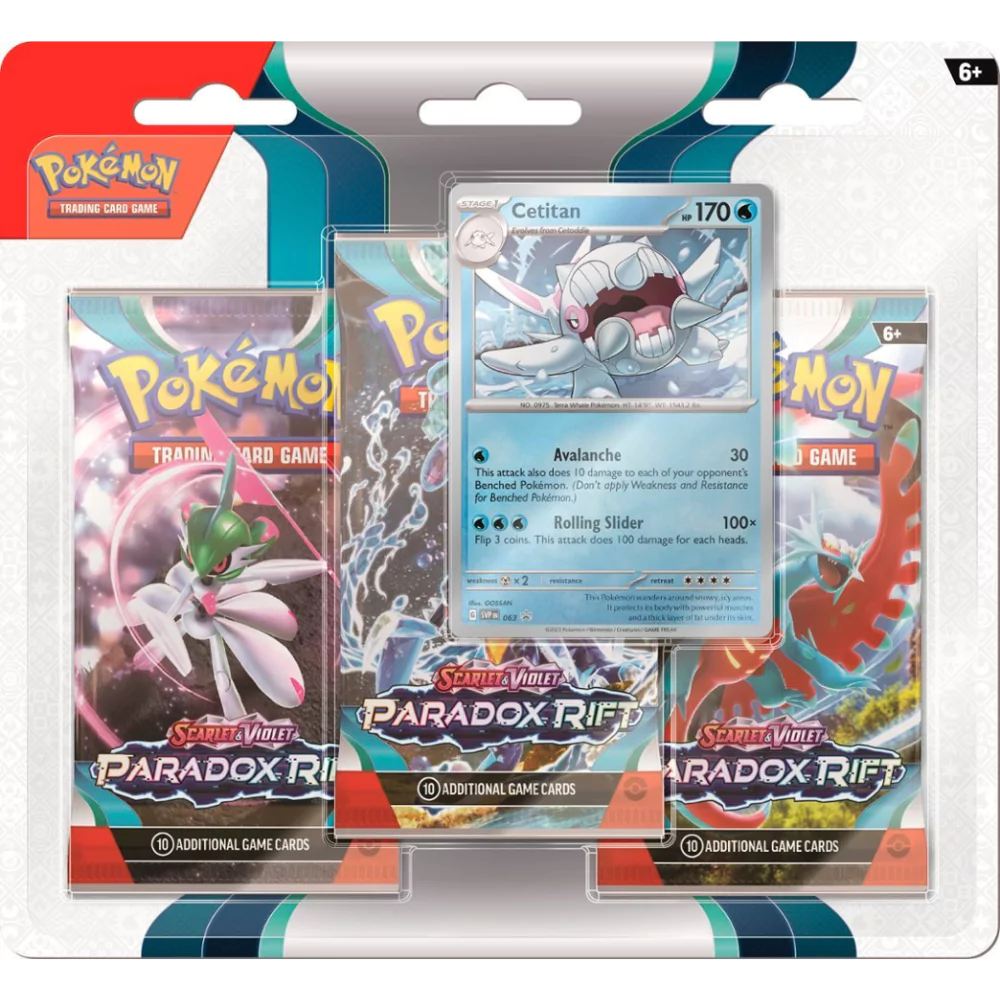 Pokemon Karmesin & Purpur – Paradox Rift 3er Blister (Englisch)