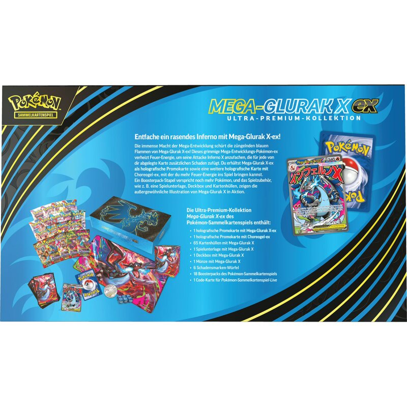 Pokemon ME02 Mega Entwicklung - Ultra-Premium-Kollektion – Mega-Glurak X-ex (Deutsch)