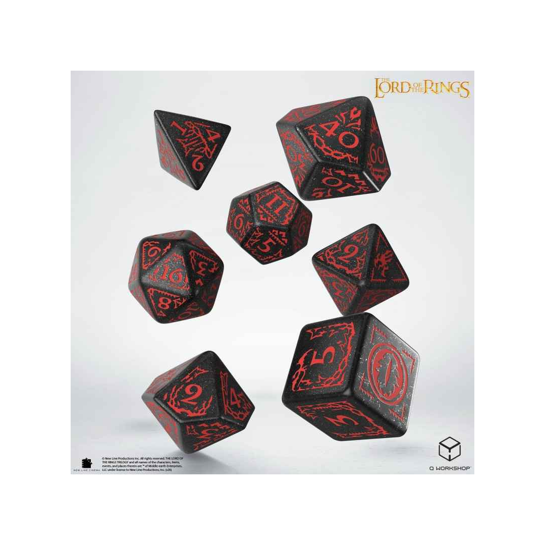 Q-Workshop – The Lord of the Rings: Mordor Dice Set (7 Stück)